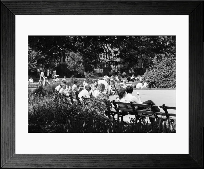 Framed Print : Summer Pics, Forbury Gardens, Public Park, Reading, Berkshire, June 1985 Framed Print : Summer Pics, Forbury Gardens, Public Park, Reading, Berkshire, June 1985