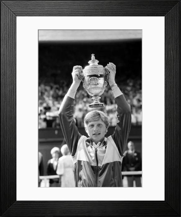 Framed Print : 1985 Mens Singles Final at Wimbledon Tennis Championships