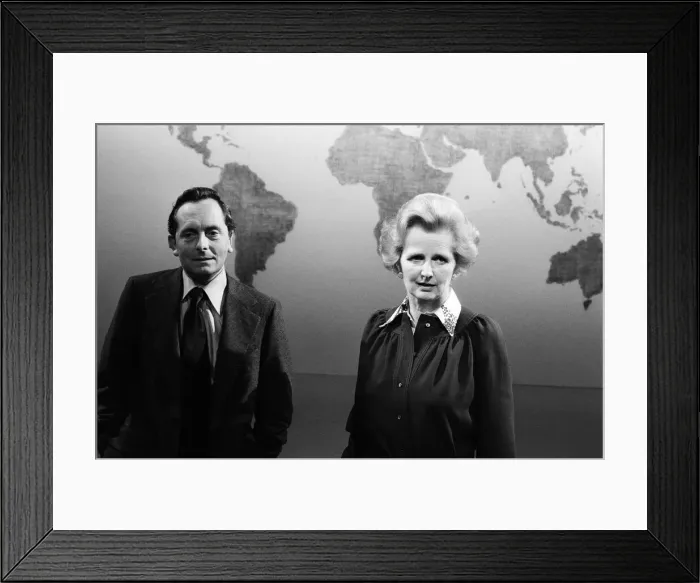 Framed Print : Margaret Thatcher, Leader of the Conservative Party, who is being interviewed by Brian Framed Print : Margaret Thatcher, Leader of the Conservative Party, who is being interviewed by Brian