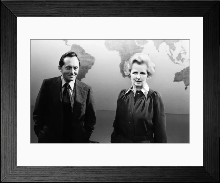 Framed Print : Margaret Thatcher, Leader of the Conservative Party, who is being interviewed by Brian Framed Print : Margaret Thatcher, Leader of the Conservative Party, who is being interviewed by Brian