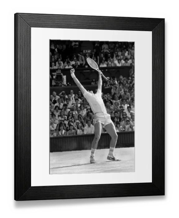 Framed Print : Wimbledon Tennis Championships 1985: Mens Finals: Boris Becker (Winner) v Framed Print : Wimbledon Tennis Championships 1985: Mens Finals: Boris Becker (Winner) v