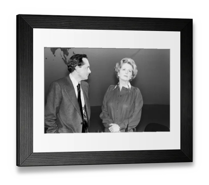 Framed Print : Margaret Thatcher, Leader of the Conservative Party, who is being interviewed by Brian Framed Print : Margaret Thatcher, Leader of the Conservative Party, who is being interviewed by Brian