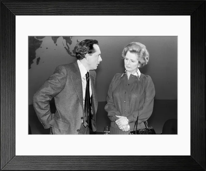 Framed Print : Margaret Thatcher, Leader of the Conservative Party, who is being interviewed by Brian Framed Print : Margaret Thatcher, Leader of the Conservative Party, who is being interviewed by Brian