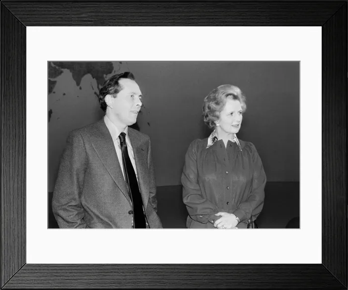Framed Print : Margaret Thatcher, Leader of the Conservative Party, who is being interviewed by Brian Framed Print : Margaret Thatcher, Leader of the Conservative Party, who is being interviewed by Brian