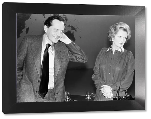 Margaret Thatcher, Leader of the Conservative Party, who is being interviewed by Brian