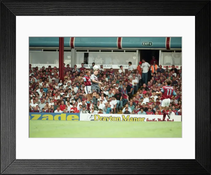 Framed Print : Aston Villa 3 -1 Manchester United Premiership match held at Villa Park. 19th August 1995 Framed Print : Aston Villa 3 -1 Manchester United Premiership match held at Villa Park. 19th August 1995