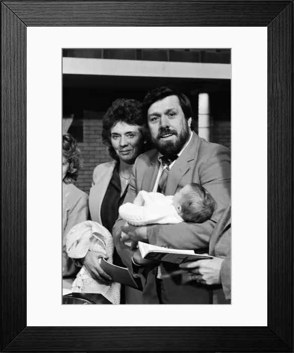 Framed Print : The filming of a christening scene for Brookside, March 1985 Framed Print : The filming of a christening scene for Brookside, March 1985