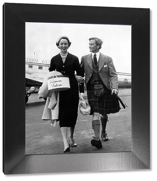 Scottish actor James Copeland and June Wheeler. 30th August 1954