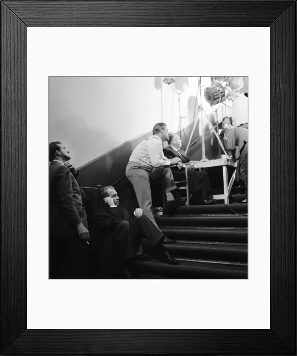Framed Print : On the set of the film The Man Who Knew Too Much Framed Print : On the set of the film The Man Who Knew Too Much
