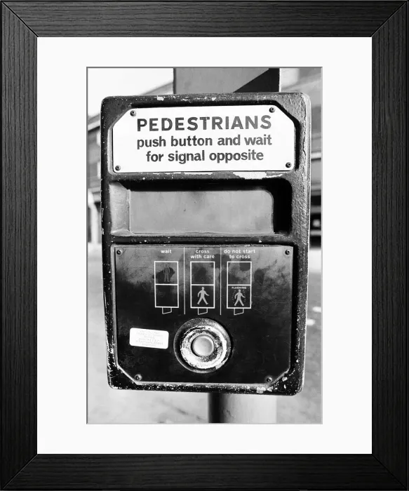 Framed Print : Pelican Crossing opposite Woolworths, Broad Street, Reading June 1980 Framed Print : Pelican Crossing opposite Woolworths, Broad Street, Reading June 1980