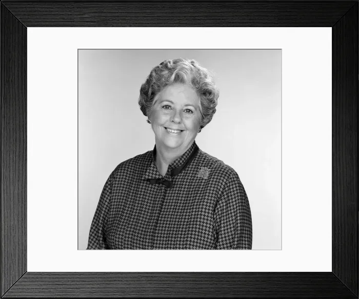 Framed Print : Betty Boothroyd. 21st February 1987 Framed Print : Betty Boothroyd. 21st February 1987