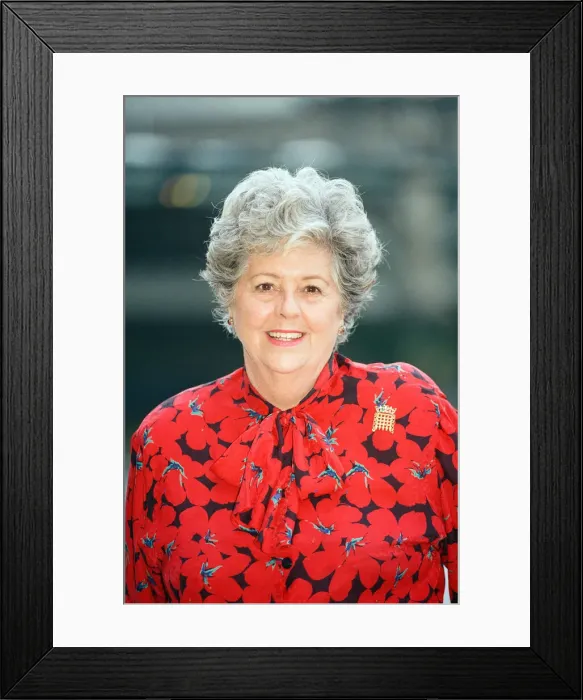 Framed Print : Speaker of the House of Commons Betty Boothroyd at Embankment, London. 27th April 1992 Framed Print : Speaker of the House of Commons Betty Boothroyd at Embankment, London. 27th April 1992