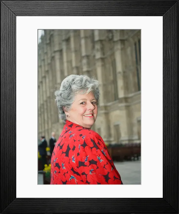 Framed Print : Speaker of the House of Commons Betty Boothroyd at Embankment, London. 27th April 1992 Framed Print : Speaker of the House of Commons Betty Boothroyd at Embankment, London. 27th April 1992