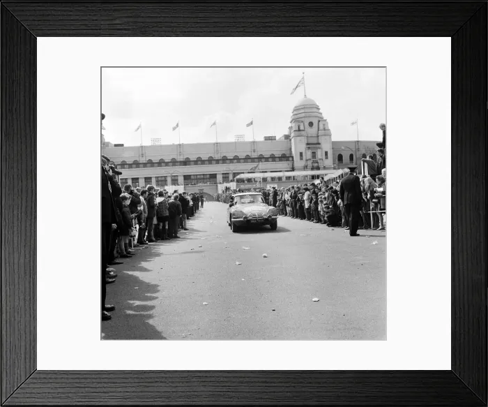 Framed Print : 1970 London to Mexico World Cup Rally. The motor rally started at Wembley Stadium in Framed Print : 1970 London to Mexico World Cup Rally. The motor rally started at Wembley Stadium in