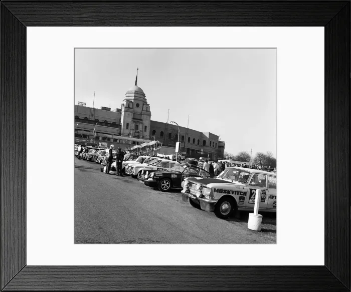 Framed Print : 1970 London to Mexico World Cup Rally. The motor rally started at Wembley Stadium in Framed Print : 1970 London to Mexico World Cup Rally. The motor rally started at Wembley Stadium in
