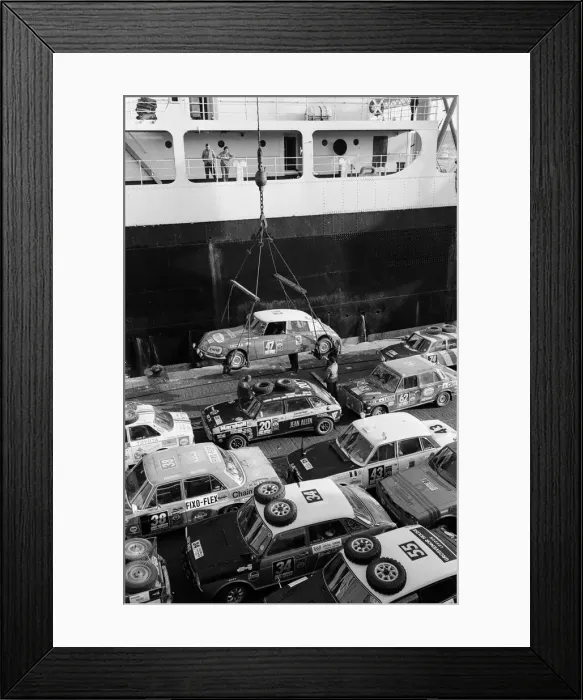 Framed Print : 1970 London to Mexico World Cup Rally. The motor rally started at Wembley Stadium in Framed Print : 1970 London to Mexico World Cup Rally. The motor rally started at Wembley Stadium in
