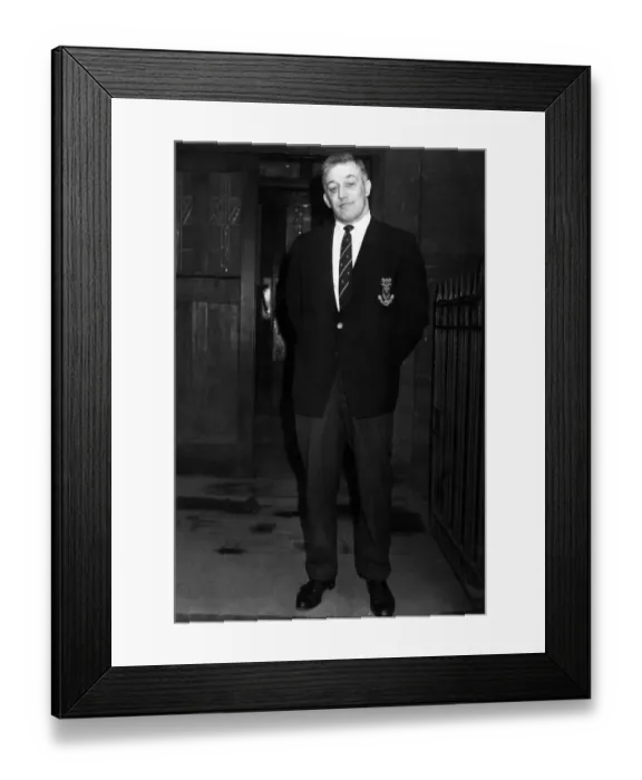 Framed Print : Des Greenslade, Newport Rugby Union Player, pictured after being announced as new welsh Framed Print : Des Greenslade, Newport Rugby Union Player, pictured after being announced as new welsh