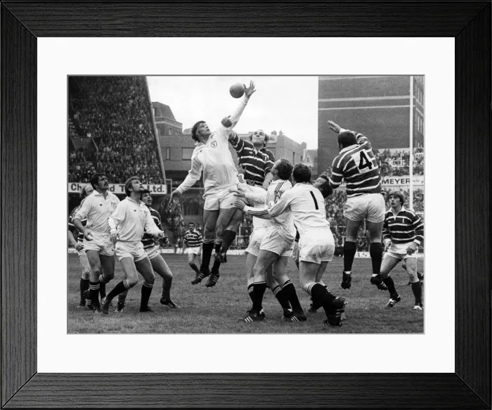Framed Print : Barry Clegg, Swansea Rugby Union Player, match action, April 1980 Framed Print : Barry Clegg, Swansea Rugby Union Player, match action, April 1980