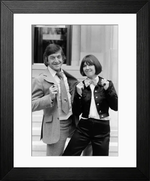 Framed Print : Mary Quant launched her new range of neckwear at the Savoy Hotel in London