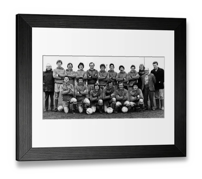 Framed Print : Stockton Buffs Football Team, 11th March 1980. The Buffs put up a good performance to