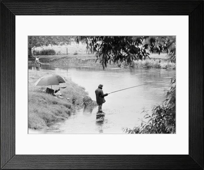Framed Print : Start of Fishing Season, Reading, June 1980 Framed Print : Start of Fishing Season, Reading, June 1980