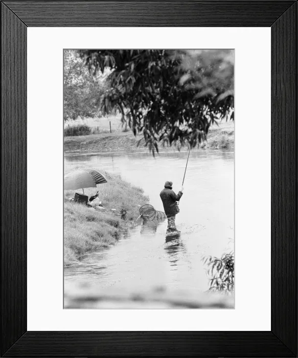 Framed Print : Start of Fishing Season, Reading, June 1980 Framed Print : Start of Fishing Season, Reading, June 1980