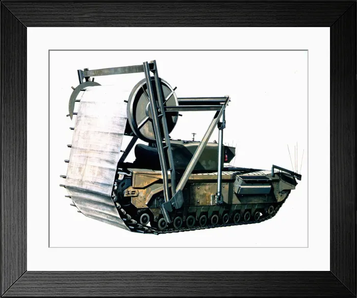 Framed Print : Hobarts Funnies were a number of unusually modified tanks operated by the 79th Framed Print : Hobarts Funnies were a number of unusually modified tanks operated by the 79th