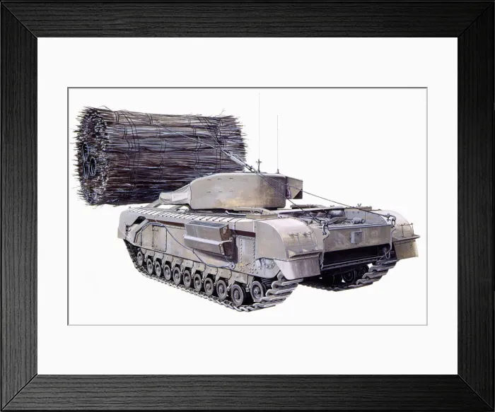 Framed Print : Hobarts Funnies were a number of unusually modified tanks operated by the 79th Framed Print : Hobarts Funnies were a number of unusually modified tanks operated by the 79th
