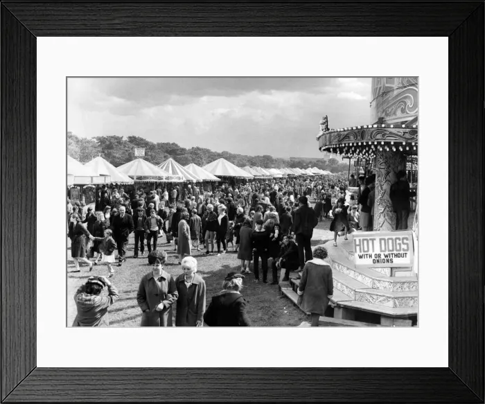 Framed Print : The Hoppings fair, held on the Town Moor in Newcastle upon Tyne, Tyne and Wear