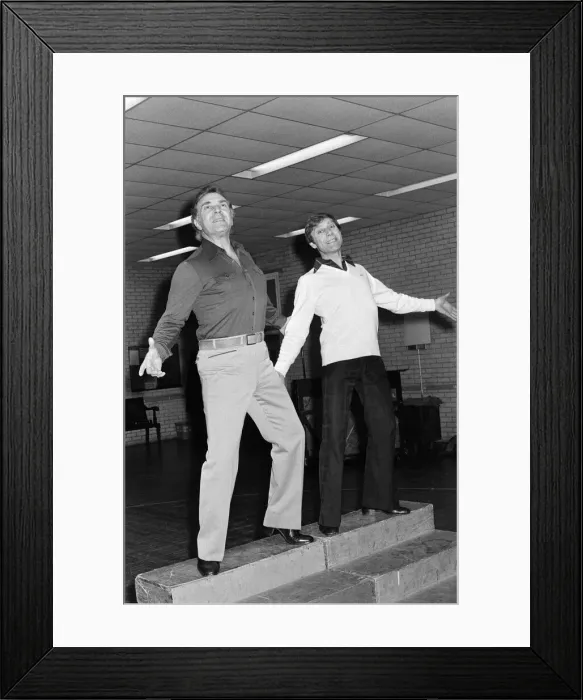 Framed Print : Ernest Maxin and Jerry Stevens at rehearsals for Lennie and Jerry