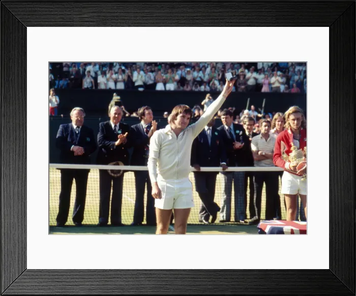 Framed Print : Wimbledon Tennis Championships 1977, Mens Final, Trophy Ceremony at end of match