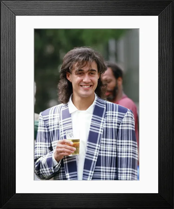 Framed Print : British pop group Wham pictured on their 10-day visit to China, April 1985 Framed Print : British pop group Wham pictured on their 10-day visit to China, April 1985