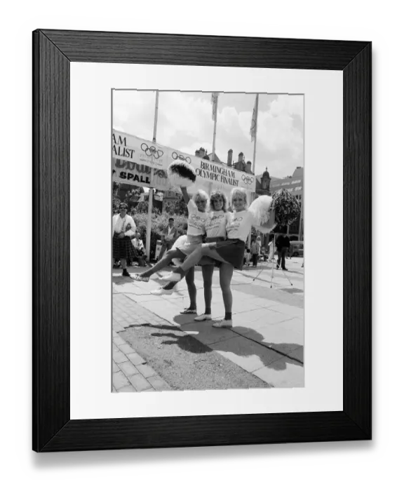 Framed Print : Page Three girls back the Birmingham City Olympic bid. 8th July 1986
