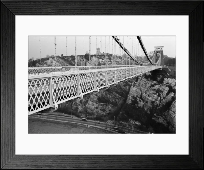 Framed Print : Clifton Suspension Bridge, Bristol. 1st March 1967 Framed Print : Clifton Suspension Bridge, Bristol. 1st March 1967