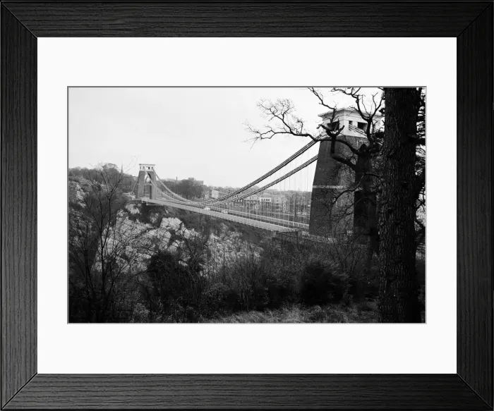 Framed Print : Clifton Suspension Bridge, Bristol. 1st March 1967 Framed Print : Clifton Suspension Bridge, Bristol. 1st March 1967