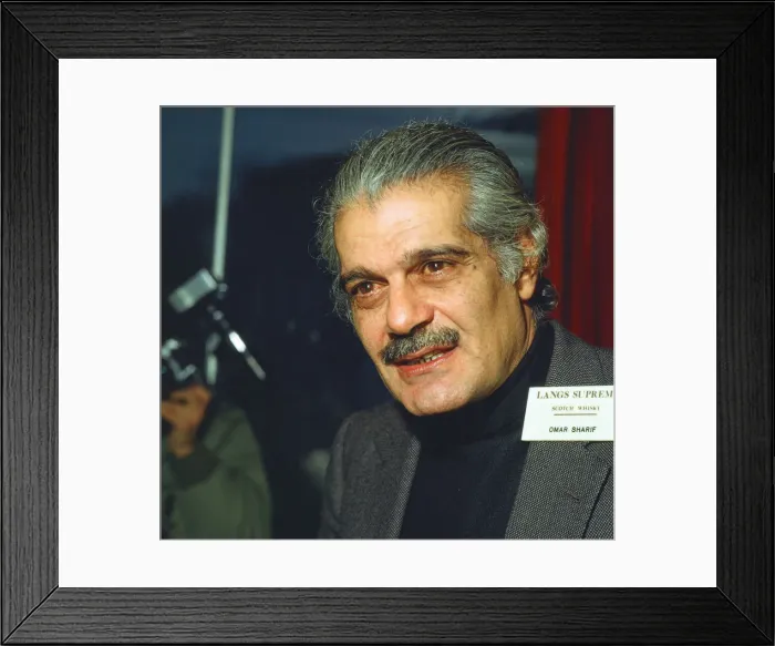 Framed Print : Omar Sharif, actor and professional bridge player, taking part in the Langs Supreme