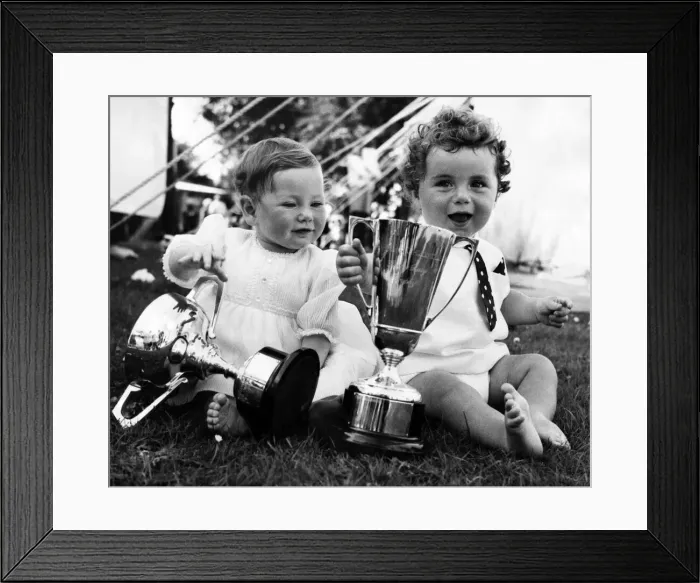 Framed Print : Mandy Turnbull (left) and Roger O Brien proudly display the trophies which prove Framed Print : Mandy Turnbull (left) and Roger O Brien proudly display the trophies which prove