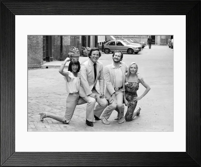 Framed Print : BBC Autumn Schedule Photo-call, 13th July 1981. Terry Wogan, Isla St Clair Framed Print : BBC Autumn Schedule Photo-call, 13th July 1981. Terry Wogan, Isla St Clair