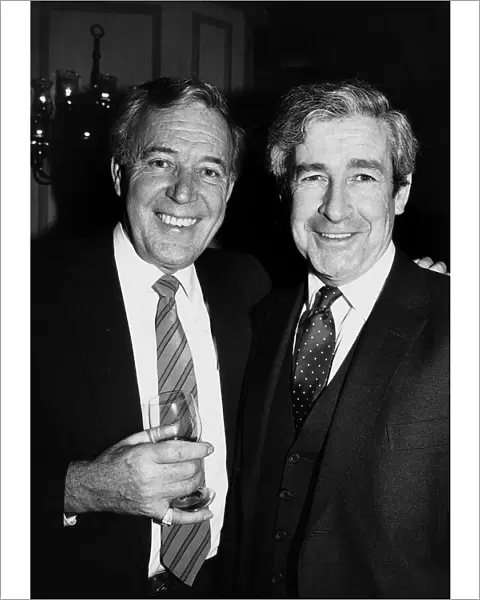Val Doonican singer and Entertainer with comedian Dave Allen attend Billy Cotton farewell