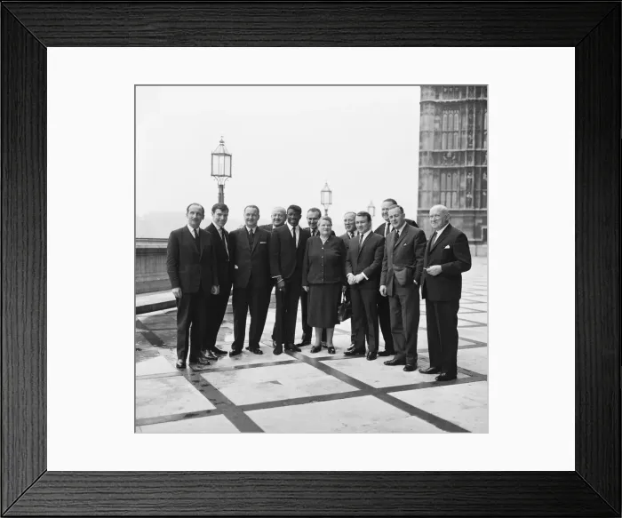 Framed Print : World Welterweight champion Emile Griffith with challenger for his upcoming fight Dave Framed Print : World Welterweight champion Emile Griffith with challenger for his upcoming fight Dave