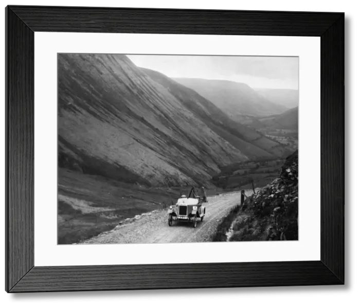 Framed Print : Competitor in the 1923 Liverpool Motor Club Reliability Cup seen here ascending one of Framed Print : Competitor in the 1923 Liverpool Motor Club Reliability Cup seen here ascending one of