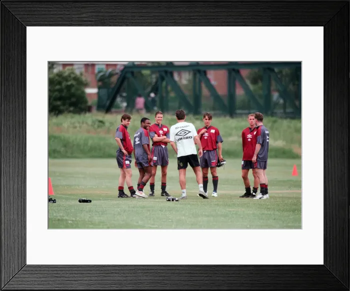 Framed Print : Manchester United in their first day of training. Assistant manager Brian Kidd Framed Print : Manchester United in their first day of training. Assistant manager Brian Kidd