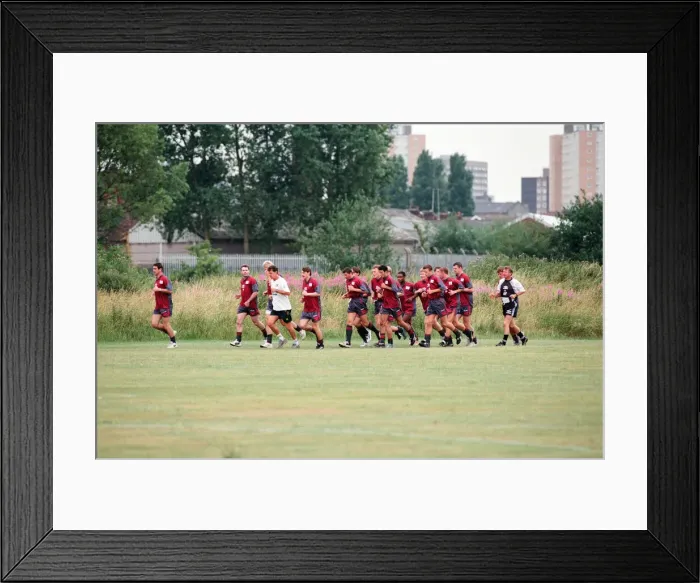 Framed Print : Manchester United in their first day of training. 13th July 1995