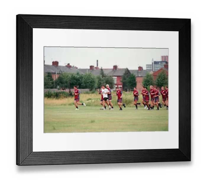 Framed Print : Manchester United in their first day of training. 13th July 1995