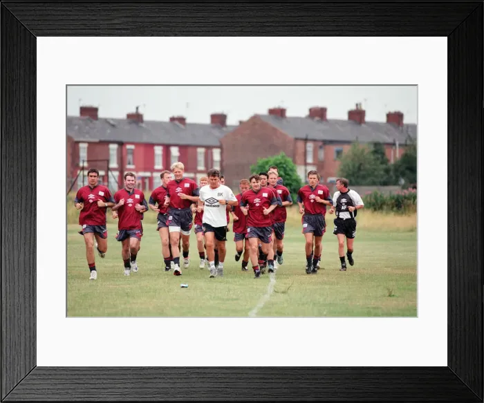 Framed Print : Manchester United in their first day of training. 13th July 1995