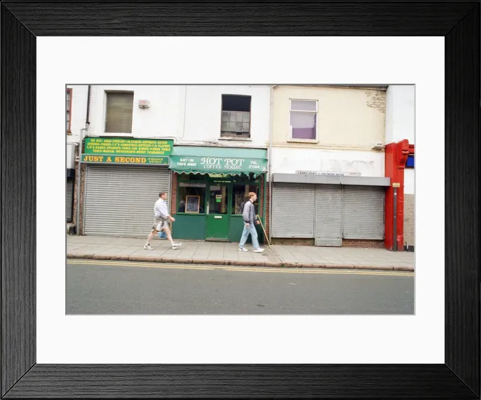 Framed Print : Examples of shuttered and non-shuttered shops on Far Gosford Street Framed Print : Examples of shuttered and non-shuttered shops on Far Gosford Street