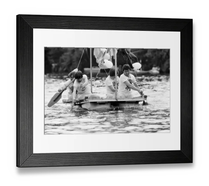 Framed Print : Water Carnival, River Thames, Reading, June 1980