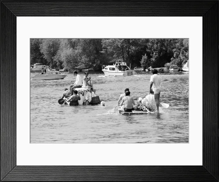 Framed Print : Water Carnival, River Thames, Reading, June 1980