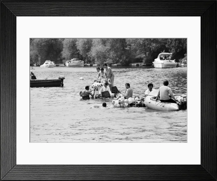 Framed Print : Water Carnival, River Thames, Reading, June 1980 Framed Print : Water Carnival, River Thames, Reading, June 1980