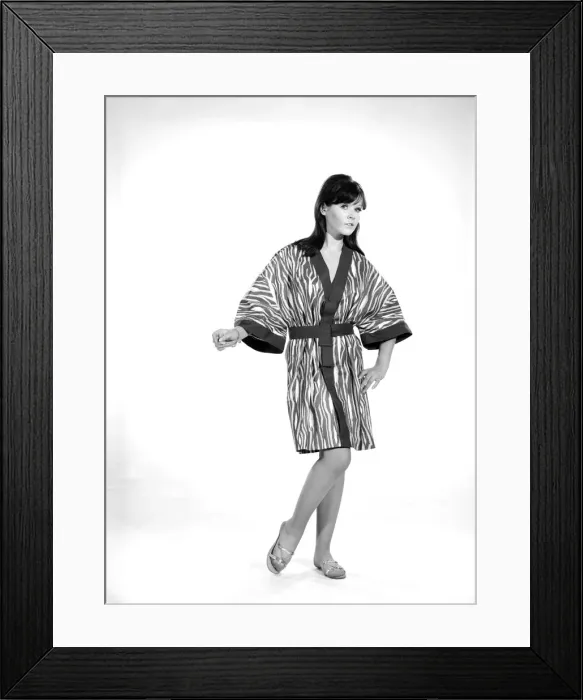 Framed Print : Clothing: Fashion: Kimono: Model: Rosemary Bell. 1966 B2049-007 Framed Print : Clothing: Fashion: Kimono: Model: Rosemary Bell. 1966 B2049-007